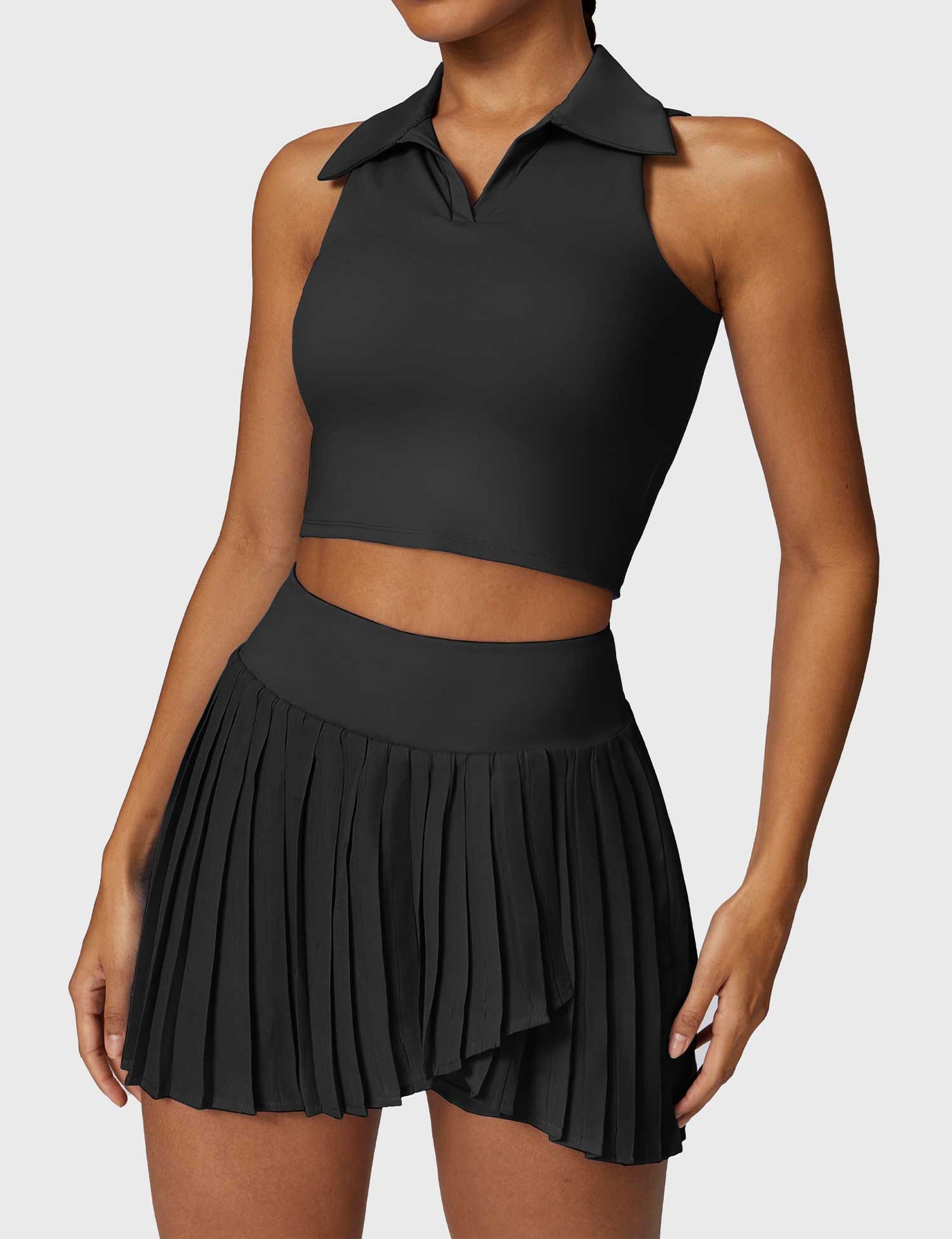 Yeoreo Crop Top Tennis Skirt Sets