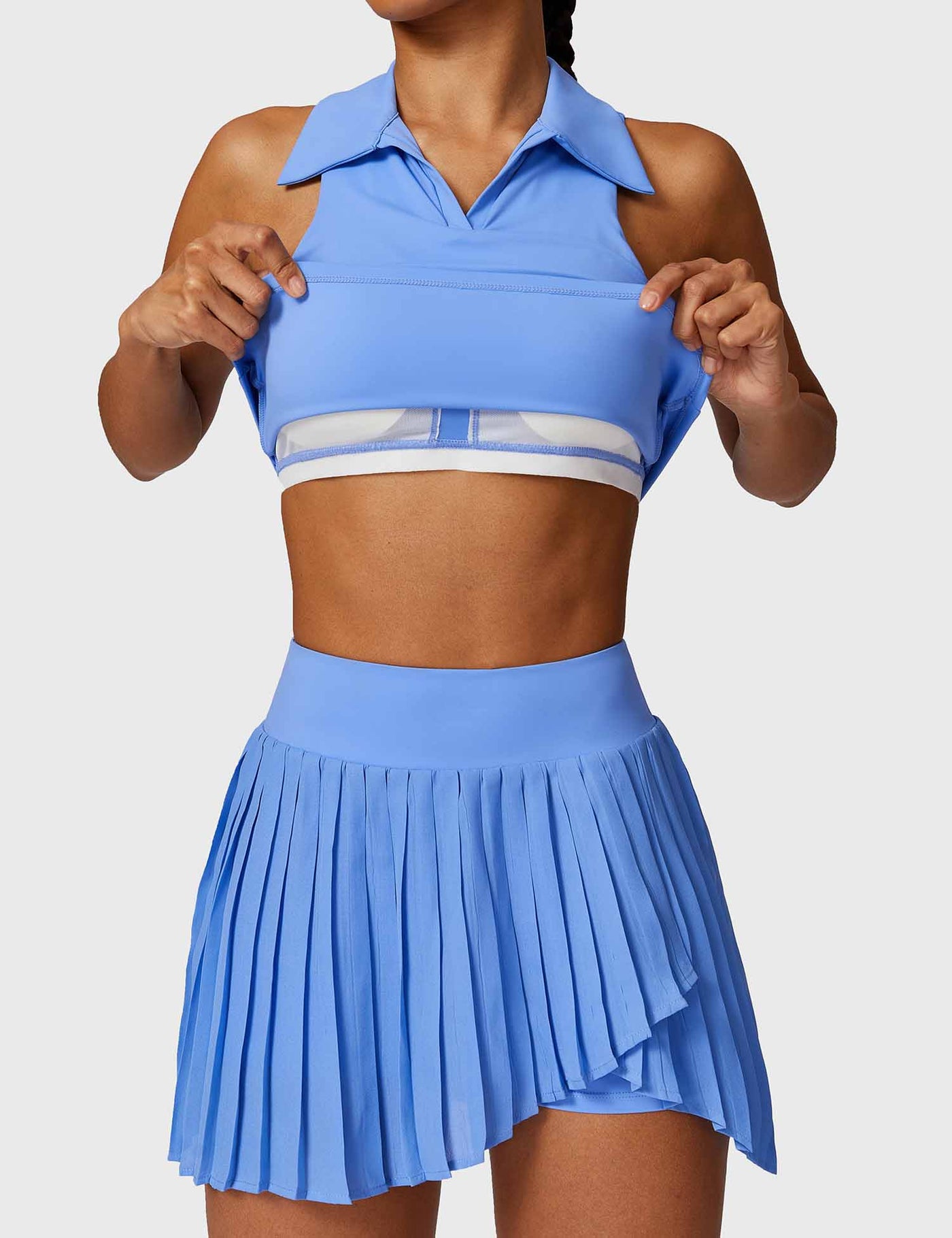 Yeoreo Crop Top Tennis Skirt Sets